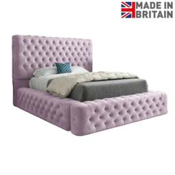 Rackhams Grand Milan Pleated Upholstery Bed Frame - Pink - Pink - Small single - thumbnail 6