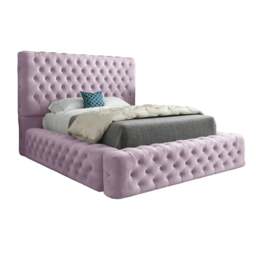 Rackhams Grand Milan Pleated Upholstery Bed Frame - Pink - Pink - Small single - thumbnail 5