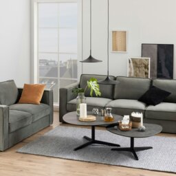 Rackhams Barnsley Black Ceramic Coffee Table 100x95x41 cm - 1 - Black - Black - thumbnail 3