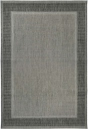 Rackhams Denver Grey Bordered Indoor & Outdoor Rug - 80X200 cm - thumbnail 2