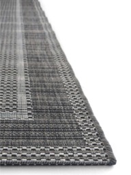 Rackhams Denver Grey Bordered Indoor & Outdoor Rug - 80X200 cm - thumbnail 4