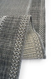 Rackhams Denver Grey Bordered Indoor & Outdoor Rug - 80X200 cm - thumbnail 5