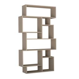 Rackhams Karmato Modern Bookcase Display Unit with 10 Compartments 168.5cm Tall - Anthracite Grey - thumbnail 2