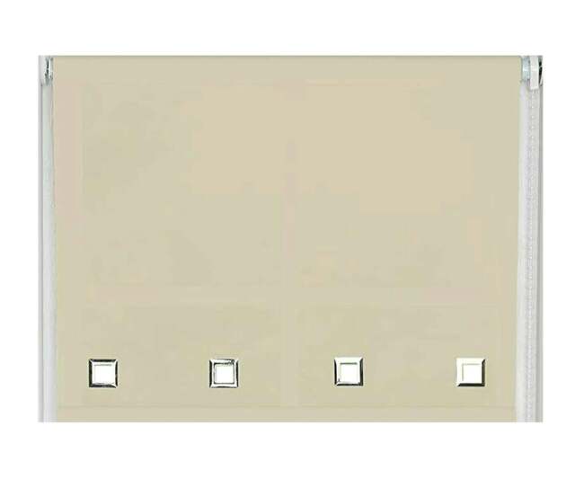 Rackhams Natural Square Eyelet Edge Roller Blind - 110cm - image 1