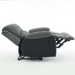 Rackhams Manual Reclining Sofa Set, Corduroy Fabric Recliner Sectional Sofa Suite-Adjustable Backrest and Footrest, Jumbo Cord Fabric Recliner - 2 Seater - thumbnail 3