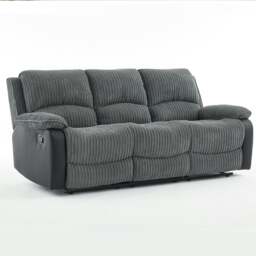 Rackhams Manual Reclining Sofa Set, Corduroy Fabric Recliner Sectional Sofa Suite-Adjustable Backrest and Footrest, Jumbo Cord Fabric Recliner - 2 Seater - thumbnail 4