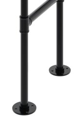 Rackhams 40cm/15.75 inch 2Pcs Black H-shaped Metal Table Legs Furniture Replacement Legs for Coffee Table - Black - thumbnail 6
