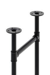 Rackhams 40cm/15.75 inch 2Pcs Black H-shaped Metal Table Legs Furniture Replacement Legs for Coffee Table - Black - thumbnail 5