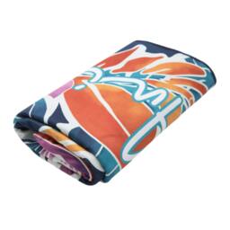 Rackhams Hibiscus Travel Microfibre Towel - Blue/Pink - One Size - Blue/Pink - 100% Mixed - thumbnail 2