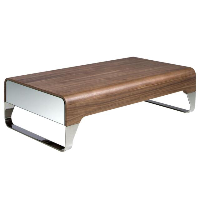 Rackhams Rectangular Coffee Table Walnut and Chrome-plated Steel 2001 - image 1