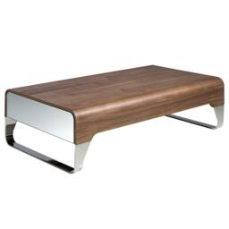 Rackhams Rectangular Coffee Table Walnut and Chrome-plated Steel 2001