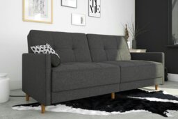 Rackhams Andora sprung sofa bed in fabric grey - Grey - thumbnail 5