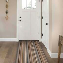Rackhams Washable Beige Stripe Mats - 67X200 cm - thumbnail 4