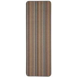 Rackhams Washable Beige Stripe Mats - 67X200 cm