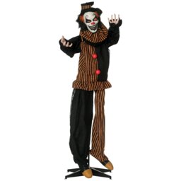 "Rackhams 67"" Animated Prop Circus Clown, Indoor Outdoor Halloween Decorations" - thumbnail 3