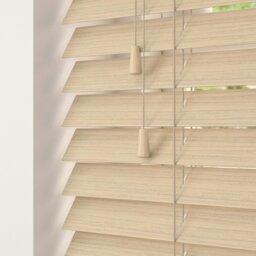 Rackhams Natural Oak Faux Wood Venetian Blinds with String (130cm Drop) - 250cm - thumbnail 3