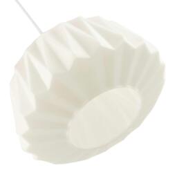 Rackhams Designer Opal White Glass Pendant Shade with Triangular Shaped Grooves - thumbnail 4