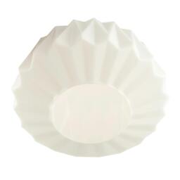 Rackhams Designer Opal White Glass Pendant Shade with Triangular Shaped Grooves - thumbnail 5