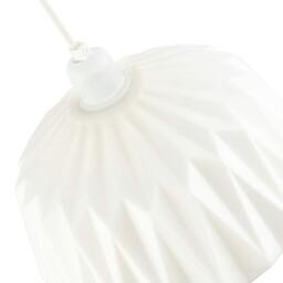 Rackhams Designer Opal White Glass Pendant Shade with Triangular Shaped Grooves - thumbnail 3