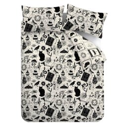 Rackhams Enchanted Witchcraft Reversible Duvet Cover Set Black / Natural - Double - thumbnail 5