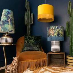 Rackhams Emerald Enchanted Wood Velvet Oversized Cone Lampshades - King - thumbnail 4