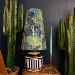 Rackhams Emerald Enchanted Wood Velvet Oversized Cone Lampshades - King