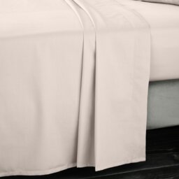Rackhams 400 Thread Count Cotton Sateen Flat Sheet - Double - thumbnail 1