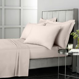 Rackhams 400 Thread Count Cotton Sateen Flat Sheet - Double - thumbnail 2