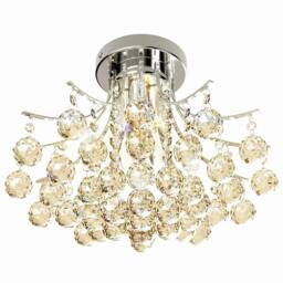 Rackhams Crystal Chandeliers, K9 Droplets Ceiling Light with 3 E14 Bulb Base, Pendant Lights for Living Room, Bedroom, Dining Room, Hallway, Kitchen - thumbnail 1