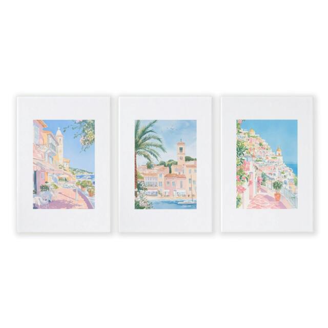 Rackhams Best Wall Art For Living Room - Set of 3 Beach Decor Wall art Prints - 16 x 22 inches / 40.65 cm x 56 cm - Polyester Canvas 260 gsm - Canvas wrapped - image 1