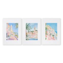 Rackhams Best Wall Art For Living Room - Set of 3 Beach Decor Wall art Prints - 16 x 22 inches / 40.65 cm x 56 cm - Polyester Canvas 260 gsm - Canvas wrapped - thumbnail 1