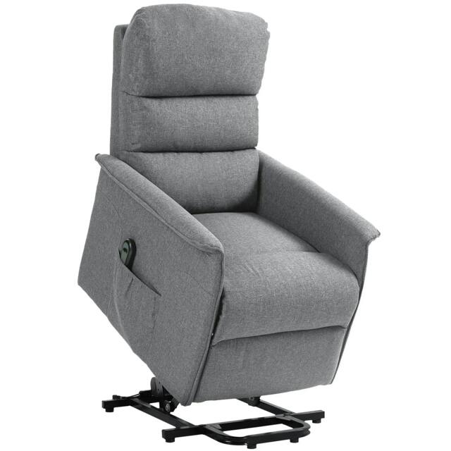 Rackhams Electric Riser Recline Armchair, with Footrest - Grey