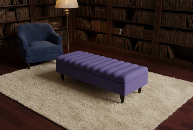 Rackhams Romo Panel Ottoman Bench Seat – Stylish Coffee Table & Seating for UK Homes - 30 x 30 Inches (76 x 76cm) - image 1