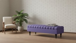 Rackhams Romo Panel Ottoman Bench Seat – Stylish Coffee Table & Seating for UK Homes - 30 x 30 Inches (76 x 76cm) - thumbnail 6