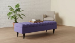 Rackhams Romo Panel Ottoman Bench Seat – Stylish Coffee Table & Seating for UK Homes - 30 x 30 Inches (76 x 76cm) - thumbnail 3