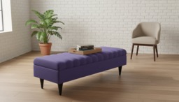 Rackhams Romo Panel Ottoman Bench Seat – Stylish Coffee Table & Seating for UK Homes - 30 x 30 Inches (76 x 76cm) - thumbnail 4