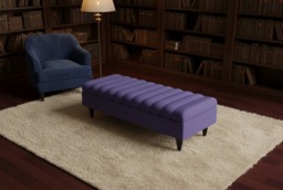 Rackhams Romo Panel Ottoman Bench Seat – Stylish Coffee Table & Seating for UK Homes - 30 x 30 Inches (76 x 76cm) - thumbnail 1