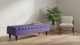 Rackhams Romo Panel Ottoman Bench Seat – Stylish Coffee Table & Seating for UK Homes - 30 x 30 Inches (76 x 76cm) - thumbnail 2