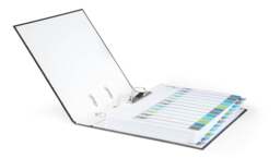 Rackhams 12 Part Numbered Tab Punched Index Dividers + Cover - A4+ - Colour Coded - thumbnail 4