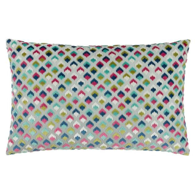 Rackhams Lexington Jacquard Velvet Cushion Cover - Multicoloured - 40cm x 60cm - Multicoloured - 100% Polyester - image 1