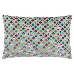 Rackhams Lexington Jacquard Velvet Cushion Cover - Multicoloured - 40cm x 60cm - Multicoloured - 100% Polyester