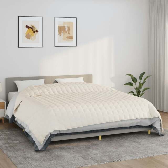 Rackhams Weighted Blanket Light Cream 235x290 cm 11 kg Fabric