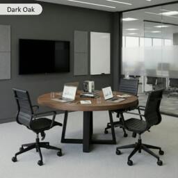 Rackhams Chunky & Sturdy Round Meeting Room Table - 140cm - thumbnail 3