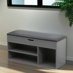 Rackhams Shoe Storage Bench 90CM Grey - thumbnail 6
