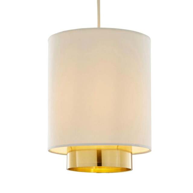 Rackhams Zelina Grey and Gold Easy-Fit Pendant - image 1