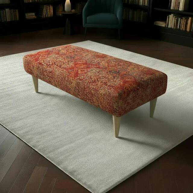 Rackhams Designer Hallway Seating Bench – Contemporary Upholstered Footrest - Handcrafted UK Bench by istools - 40 x 18 Inches (102 x 46cm) - image 1