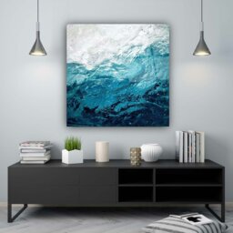 Rackhams Abstract Glass Wall Art 7 - 50x50cm - Tempered Glass (4 mm) - thumbnail 4