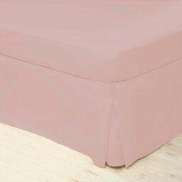 Rackhams Easycare Percale Platform Valance - Powder Pink - Superking - Powder Pink - 50% Cotton/50% Polyester - thumbnail 2