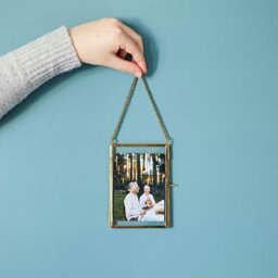 "Rackhams Dia Gold Recycled Glass Hanging Photo Frame - 8"" x 6""" - thumbnail 3
