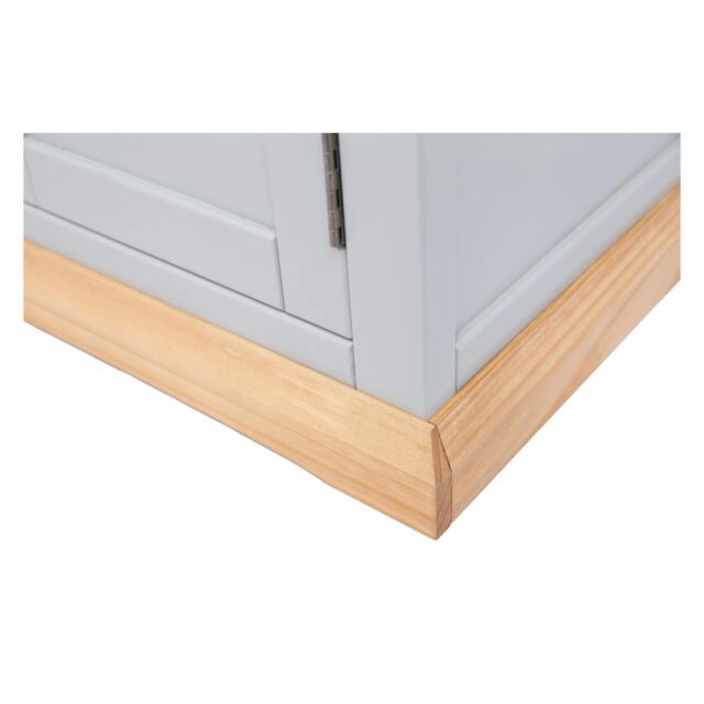 Rackhams Bomporto Light Grey 2 Drawer 2 Door Sideboard Wood Knob - image 1